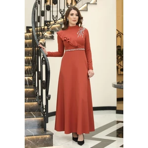 Elif Taşlı Abiye  Kiremit ELB40