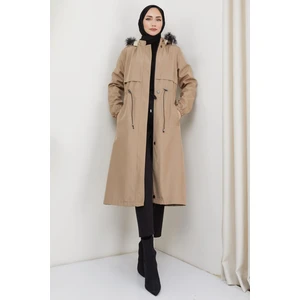 Hafsa Mina Allerli İçi Kürklü Bondit Mont Vizon HM2330