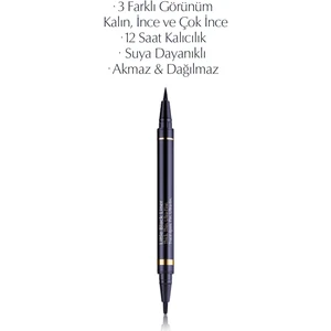 Estee Lauder Siyah Likit Eyeliner - Little Black Liner 01 Onyx - Kalın, İnce, Çok İnce