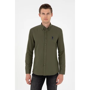 U.S. Polo Assn. Erkek Haki Gömlek Basic 50293427-VR027
