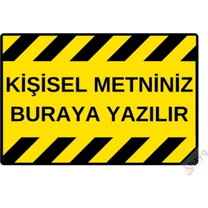 Hayg Equipment Kişiselleştirilebilir Sarı Alüminyum Tabela, Dekoratif Güvenlik Levhası - 20CM x 30CM