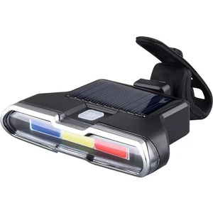 Bisiklet Scooter Solar LED Kırmızı Mavi Sarı USB Şarj Edilebilir Ön Arka Lamba Işığı