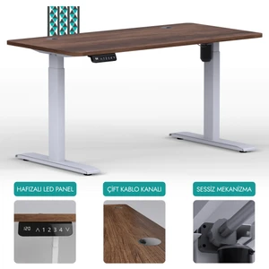Karr Office O-Flex Tek Motorlu Elektrikli Yükseklik Ayarlı Masa - 120x60 - Barok