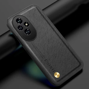 Honor 200 Araba Manyetik Emme Çapraz Desenli Pu Cep Telefonu Kılıfı (Yurt Dışından)