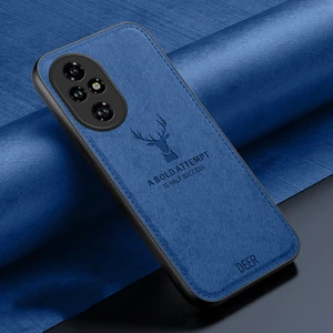 Honor 200 Pro Geyik Deseni Kumaş Cep Telefonu Kılıfı (Yurt Dışından)