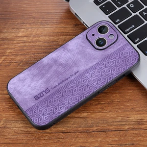 iPhone 14 Plus Vintage Kabartmalı Pu Cep Telefonu Kılıfı (Yurt Dışından)