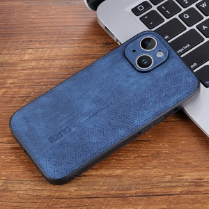 iPhone 13 Vintage Kabartmalı Pu Cep Telefonu Kılıfı (Yurt Dışından)