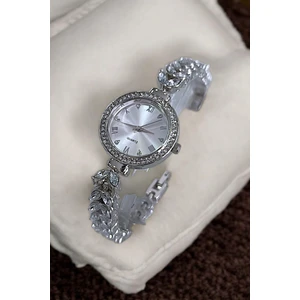 Zirkon Taş Kordonlu Şık Çelik Kadın Kol Saati