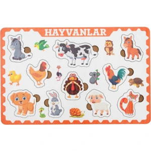 Montessori Çiftlik Hayvanları Ahşap Bultak Puzzle Seti / Eğitici ve Eğlenceli, Çocuk Gelişimine Katkı Sağlayan Güvenli Oyuncak
