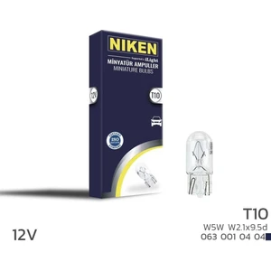 12V T10 Park Ampulü (W5W)W2.1X9.5D 10 Lu