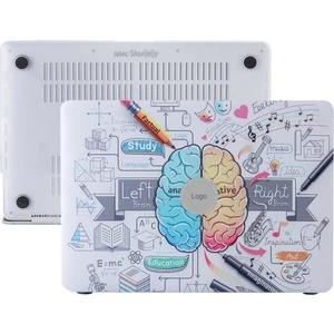 Macbook Air Kılıf 13.6 inç M2-M3, Beyin Desenli Brain (TouchID'li Air 13.6") A2681 A3113 ile Uyumlu
