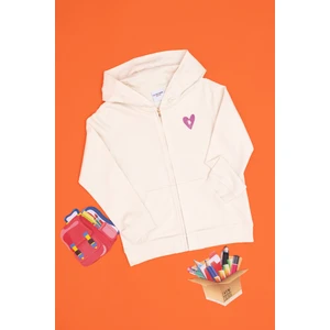 U.S. Polo Assn. Kız Çocuk Krem Sweatshirt 50296390-VR071