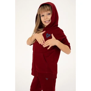 U.S. Polo Assn. Kız Çocuk Bordo Sweatshirt 50296390-VR014