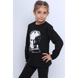 Çocuk Ayyıldız Baskılı Tshirt Uzun Kollu A57