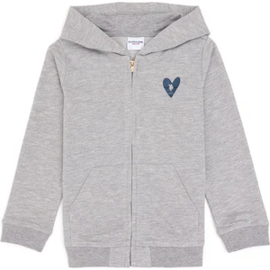 U.S. Polo Assn. Kız Çocuk Açık Gri Melanj Sweatshirt 50296390-VR091