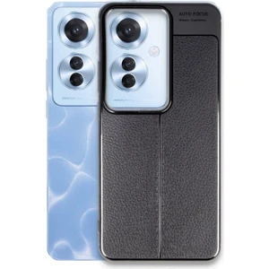 Oppo Reno 11F Kılıf Niss Deri Desen Silikon + Ekran Koruyucu