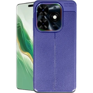 Tecno Spark 20 Kılıf Niss Deri Desen Silikon + Ekran Koruyucu