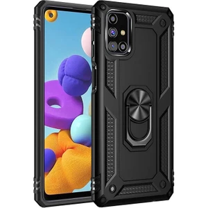 Samsung Galaxy M31S Kılıf Vega Yüzüklü Standlı + Ekran Koruyucu