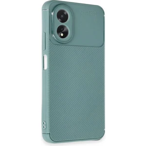 Oppo A38 Kılıf Negro Karbon Fiber Desen Silikon + Ekran Koruyucu