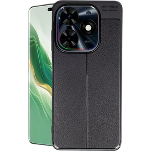 Tecno Spark 20 Kılıf Niss Deri Desen Silikon + Ekran Koruyucu