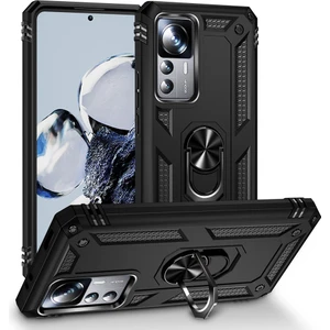 Xiaomi 12T Pro Kılıf Vega Yüzüklü Standlı + Ekran Koruyucu