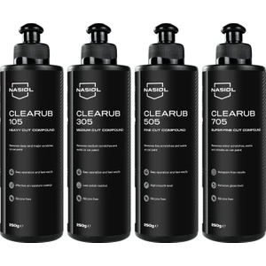Nasiol-SET 33-Clearub (105,305,505,705) Çizik Giderici Polisaj Pastası-Pasta Cila Seti (1kg)