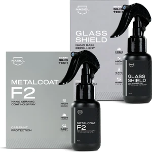 Nasiol-SET 25-Metalcoat F2 Araç Sprey Nano Seramik Kaplama ve Glasshield Nano Yağmur Kaydırıcı Sprey Seti