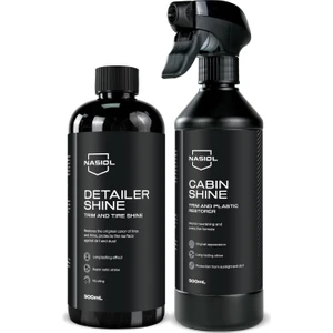 Nasiol-SET 29-Cabinshine Trim ve Plastik Yenileyici ve Detailershine Lastik Parlatıcı Seti