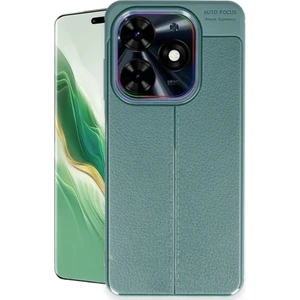 Tecno Spark 20C Kılıf Niss Deri Desen Silikon + Ekran Koruyucu