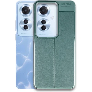 Oppo Reno 11F Kılıf Niss Deri Desen Silikon + Ekran Koruyucu