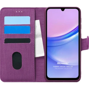 Samsung Galaxy A16 Kılıf Fabric Book Wallet Mor