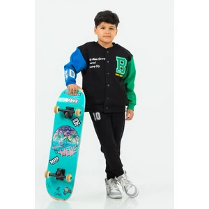 4-14 Yaş Şardonlu Erkek Çocuk Kolej Ceket