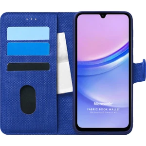 Samsung Galaxy A16 Kılıf Fabric Book Wallet Lacivert