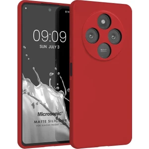 Matte Silicone Xiaomi Redmi 14C Kılıf Kırmızı