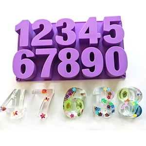 Tinky Winky Epoksi Rakam Kalıbı Masa Süsü Rakam Kalıbı Pasta Rakam Silikon Çikolata Kalıbı