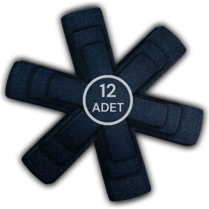 12 Li Set Tencere Tava Koruyucu Borcam Çizdirmez Keçe Düzenleyici Siyah