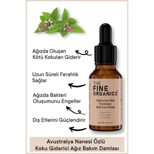 The Fine Organics Avustralya Nanesi Özlü Koku Önleyici Ağız Bakım Damlası, 20ml