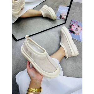 Duxal Shoes Paula Mini Süet Yarım Bot Içi Tüylü Düz Taban Kadın Ayakkabı