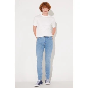 Malone Skinny Fit Dar Kesim Normal Bel Açık Mavi Esnek Jean Kot Pantolon