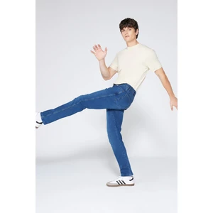 Slim Fit Dar Kesim Düşük Bel Taşlamalı Gri Esnek Larston Jean Denim Kot Pantolon