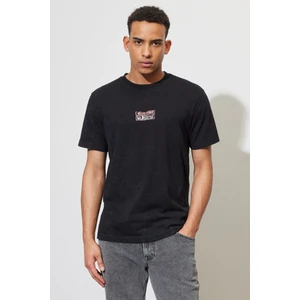 Regular Fit Normal Kesim %100 Pamuk Bisiklet Yaka Siyah Tişört