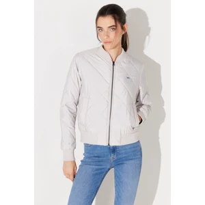 Regular Fit Normal Kesim Bisiklet Yaka Gri Mont