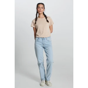Jane Straigt Fit Düz Kesim Normal Bel Esnek Jean Kot Pantolon