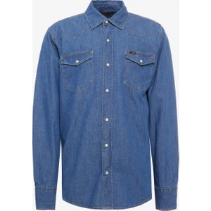 Regular Fit Normal Kesim %100 Pamuk Mavi Jean Kot Gömlek