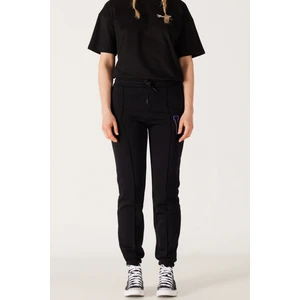 Regular Fit Normal Kesim İçi Polarlı Cepli Siyah Jogger Eşofman Altı