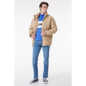 Regular Fit Normal Kesim Tam Fermuarlı Siyah Şişme Mont
