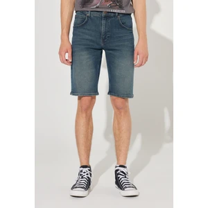Regular Fit Normal Kesim Normal Bel Mavi Esnek Jean Kot Şort