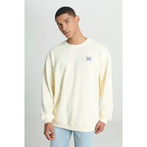 Relaxed Fit Geniş Kesim %100 Pamuk Bisiklet Yaka Şardonlu Antrasit Sweatshirt