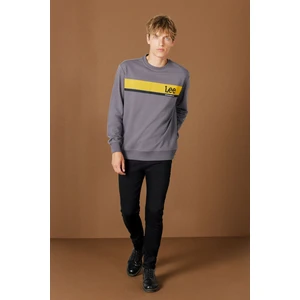 Regular Fit Normal Kesim Bisiklet Yaka Haki Sweatshirt
