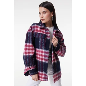 Oversize Bol Kesim Çok Renkli Shacket Ceket